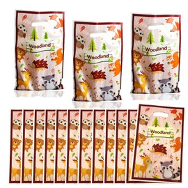 30pcs Woodland Party Treat Candy Bags Jungle Safari Woodland Gift Bags for Birthday Party Animal Themed Party Decorations