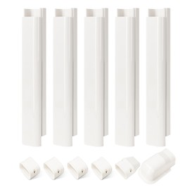 3" W 7.5Ft L Line Set Cover Kit for Mini Split Air Conditioners Decorative PVC Slim Line Cover for Central AC & Heat Pumps Systems Tubing Cover