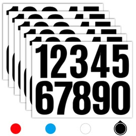 Seloom 6 Sheets 3 Inch Vinyl Mailbox Numbers Stickers Self Adhesive,Waterproof Address House Number Decals Stickers for Outside Mailbox,Signs,Window,Door,Cars,Trucks,Home,Business(Black)