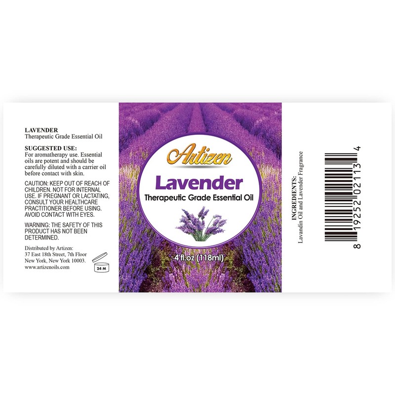 Artizen Lavender Essential Oil 4 oz – Pure, Natural Aromatherapy