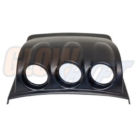 GlowShift Black Triple Dashboard Gauge Pod for 1998-2005 Volkswagen VW Beetle - ABS Plastic - Mounts (3) 2-1/16" (52mm) Gauges to Vehicle's Dash