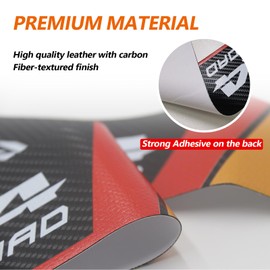 Medwoka Door Entry Guard Sill Protector Fit for 2016-2023 Tacoma Double Cab, Threshold Protection 4x4 Tri-Color Offroad Decal Stickers Carbon Fiber Style Lether Truck Interior Accessories, 4Pcs