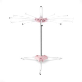 PASTALINDA Pasta Drying Rack, Pasta Dryer, 12 Polycarbonate 20 cm Long arms, Stainless Steel. 40 cm. Height. - Pink