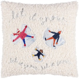 furn. Christmas Together Snow Angels Cushion Case,White,43 x 43 cm