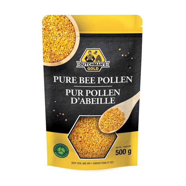 Dutchman's Gold Canadian Bee Pollen Granules (500g) - Pure Dried Pollen - Natural Superfood with Vitamins, Minerals, Proteins - Raw and Unprocessed Alternative to Nutritional Supplements