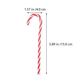 Happyyami 28pcs Christmas Candy Cane Red and White Acrylic Crutch Pendant Xmas Tree Hanging Ornaments for Holiday Indoor Outdoor House Decoration 15cm