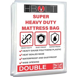 H-BOLT Heavy Duty, Reusable and Protective Mattress Storage Bag - Ideal for Storage and Transportation (Double, 400g Polyethylene)