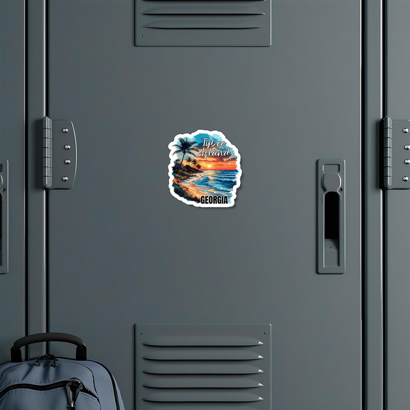 Tybee Island Georgia Magnet 4 inch 2 Pack Vinyl for