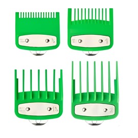4 Pezzi Pettine Tagliacapelli, 1,5 Mm, 3 Mm, 4,5 Mm, 6 Mm Pettini Guida Per Tagliacapelli, Pettini Per Rasoio E Trimmer, Set Di Pettini Per Barba E Capelli, Macchinetta Capelli Per Wahl(Verde,D)