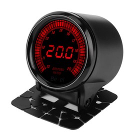 Air Fuel Ratio Gauge Red Afr Gauge Wideband Fuel Gauge 52mm Black 7 Color Pointer AirFuel Ratio Gauge Auto Car Instrument Accessory