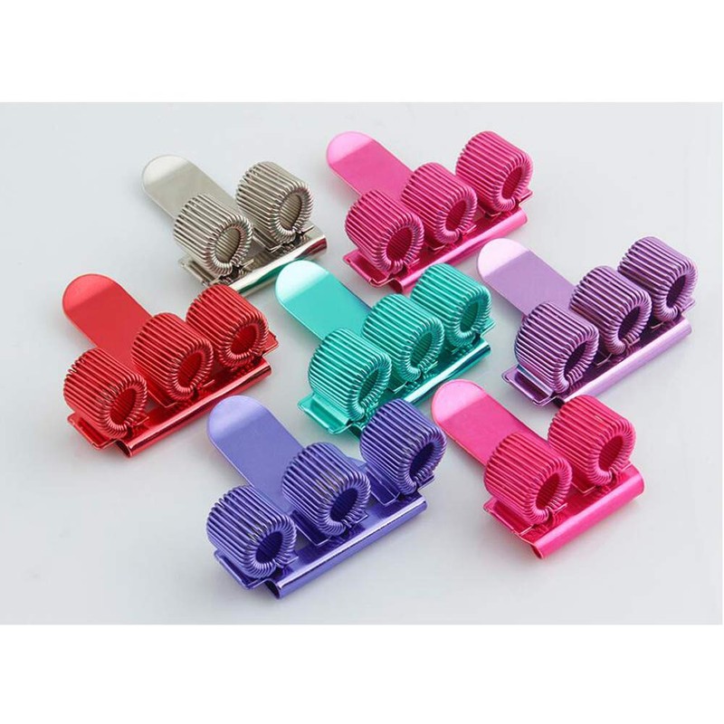 Fresh66 Metal Pen Holder with Pocket Clip (Blue Three Holes)