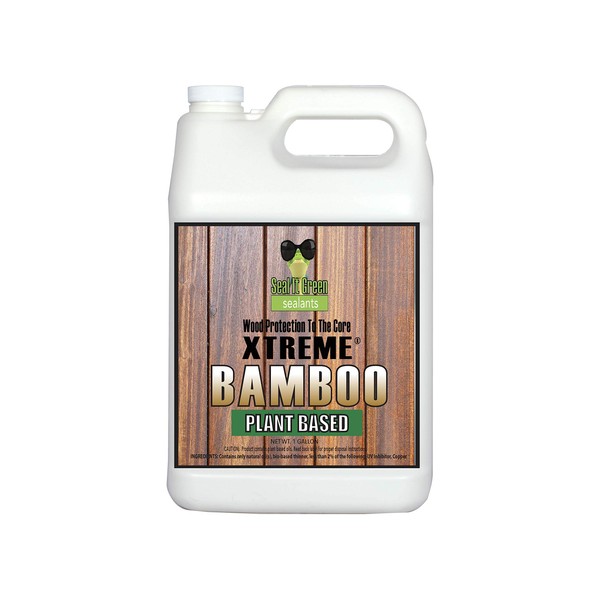 Seal It Green Xtreme BAMBOO – Plant Based, Non-Toxic Wood Sealer. Helps Protect All Wood Types from Water Damage, Cupping, Cracking and The Sun. Deep Penetration Formula Helps Protect Wood For 15+ Yrs