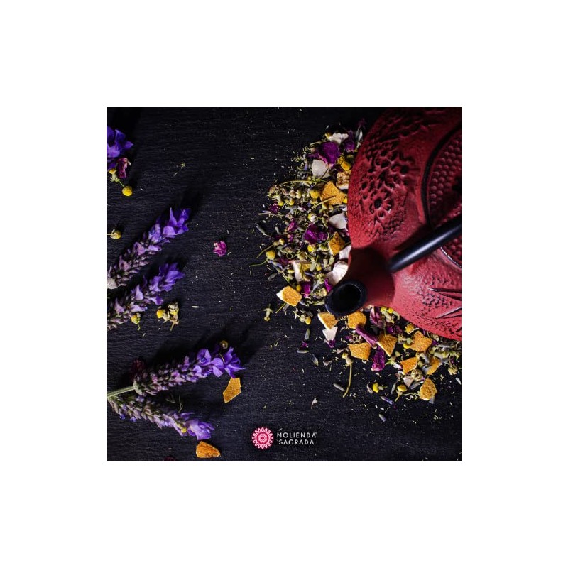Molienda Sagrada,Tisana Herbal Lavanda Manzanilla,Corteza de Naranja y Petalos de