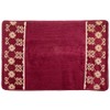 Popular Bath Bath Rug, Vlegant Rosa Collection, Burgundy/Gold