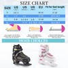 Ice Skates,Hockey Skates with Adjustable 4 Sizes,Soft Padding and Reinforced