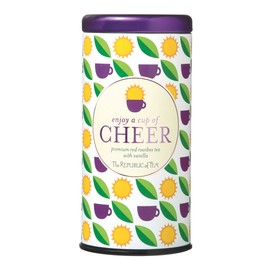The Republic of Tea Enjoy A Cup Of Cheer Tea, 36 Tea Bags, Gourmet Tea, Red Rooibos Vanilla Tea Gift