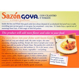 Goya 3786 Sazón con culantro y tomate, Coriander & Tomato, 1.41 oz (40 g).
