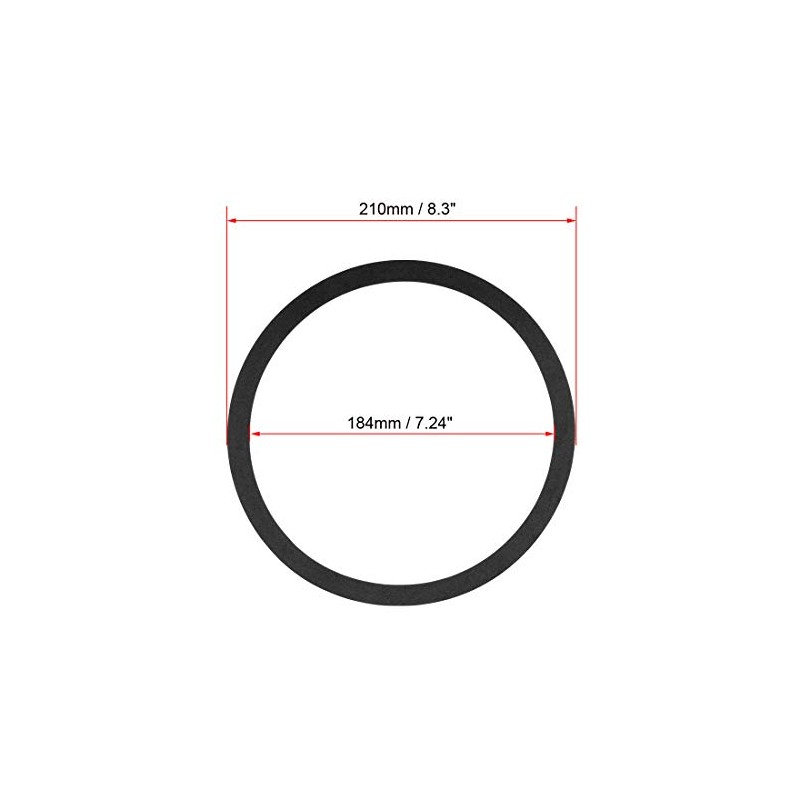 uxcell Black 8 Inch EVA Foam Speaker Edge Surround Rings