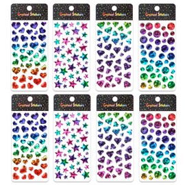 CVDYWDJIE 8 Sheets Glitter Stickers, Children's Stickers, Cute Stickers, Reward Stickers for Students, Decorative Stickers