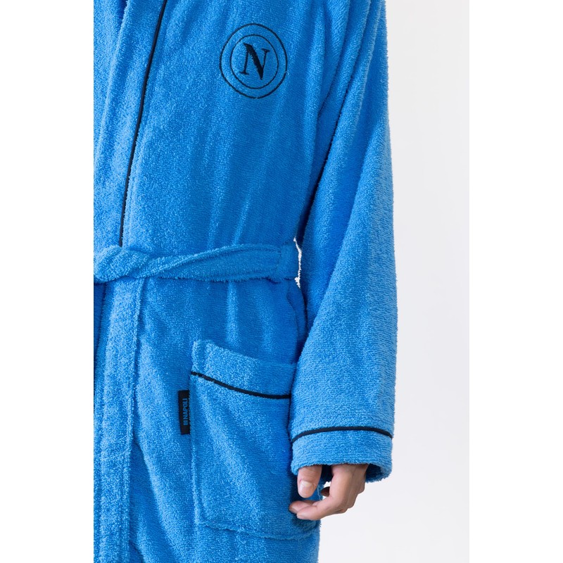 hermet SSC Napoli, Accappatoio In Microspugna Bambino Con Cappuccio, 100%