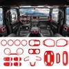 Jeliker for Wrangler JL Interior Trim Kit Red Dashboard for