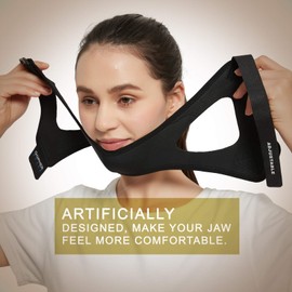 Chin Strap for CPAP Users - Adjustable Snore Stopping Device Face Mask Bandage Keeping Mouth Closed - Anti Snoring Chin Strap for Men and Women Better Sleeping (Gray)