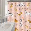 LI-LOVE Bathroom Shower Curtain with 12 Hooks Decorative Dogs Pattern