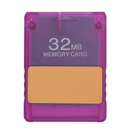 Console Memory Card V1.966 OPL HD Loader Program Card Game Start Card with Transparent Case Transparent Purple 32MB