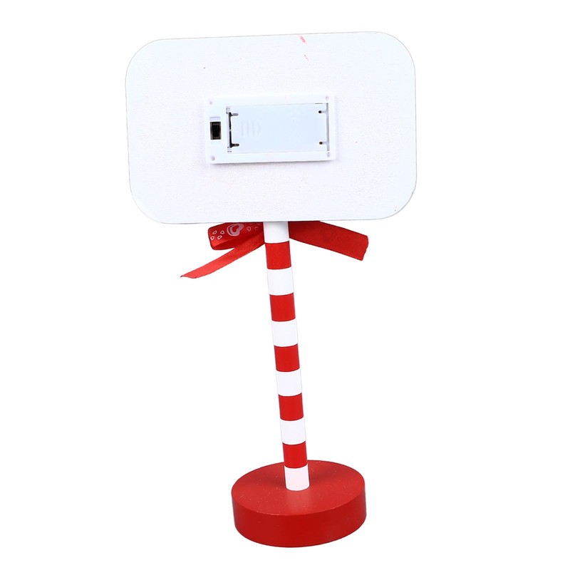 Christmas Stop Here Decor Metal Solid Wood LED Delicate Santa