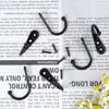JIUZI Black Wall Mounted Coat Hooks, Rustproof Metal Hooks for