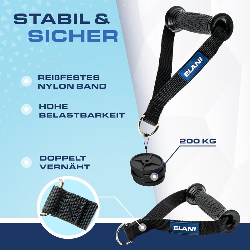ELANI Lat Pull Handle Cable Pull Handles Fitness Grips Gym