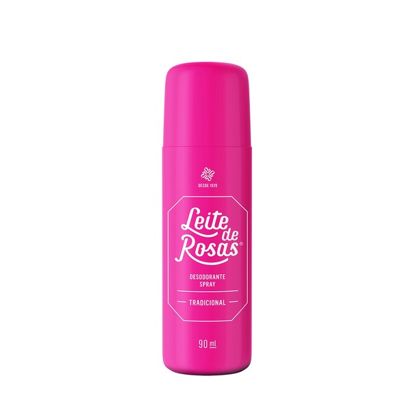 Linha Tradicional Leite de Rosas - Desodorante Spray 90 Ml - (Leite de Rosas Classic Collection - Spray Deodorant 3.04 Fl Oz)