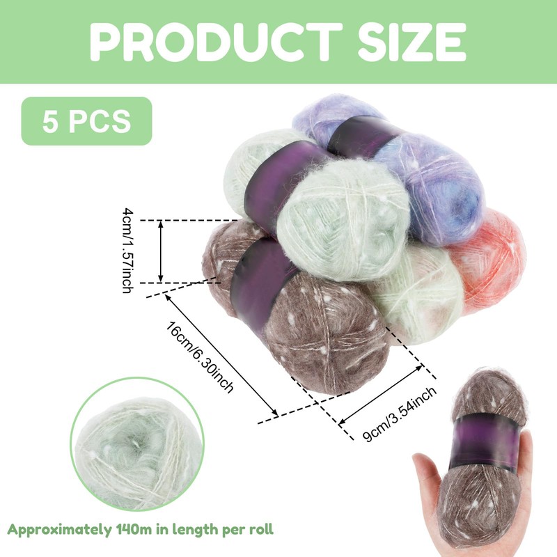 Luminous Yarn for Crocheting and Knitting Soft Glow Crochet Yarn