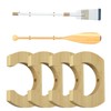 MOROBOR Wooden Paddle Holder 4 Pieces Rowing Rack Wall Decor