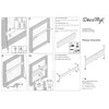 DécoProfi Honeycomb Pleated Blind, No Drilling, Blackout White, 35 cm