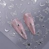 Star Moon Nail Stickers Butterfly Nail Art Stickers Decals 4PCS