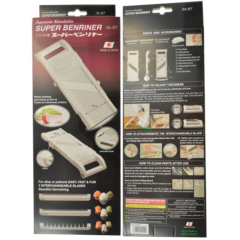 Benriner Mandolin Vegetable Slicer 64 mm 95 mm 120 mm