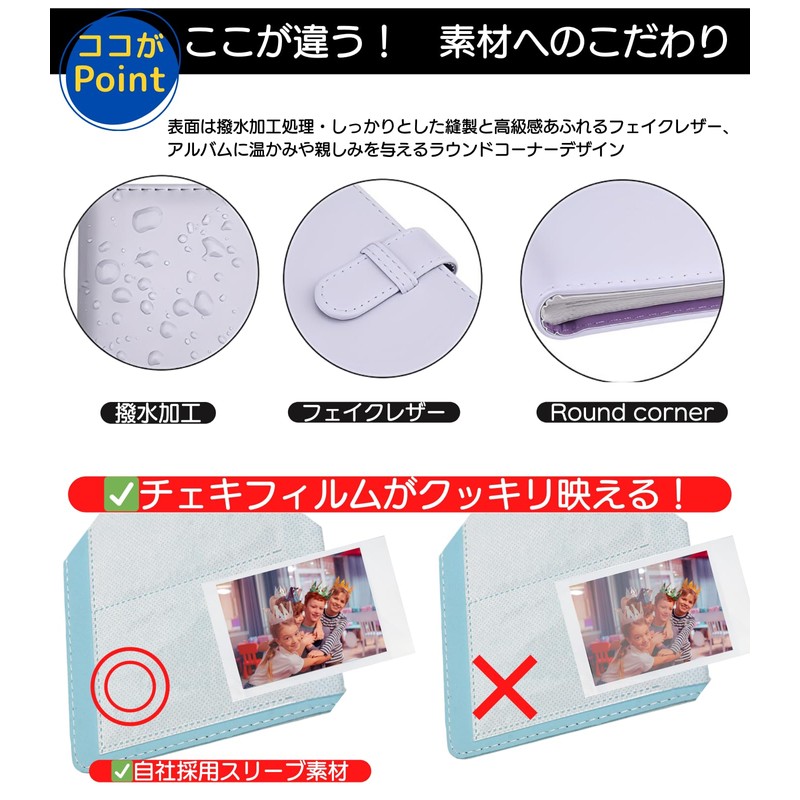 VOW&ZON Cheki Album Book, For instaxmini Large Capacity, Instax Mini,