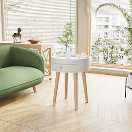 Heemab Declutter Your Space with Modern Storage Drawer Bedside Table, Lightweight Design for Living Room or Bedroom, 18" Height