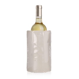 Vacu Vin Flexible Wine Cooler - Reusable - Sand - Cooling Cuff for Standard Bottles - Quick Cooling