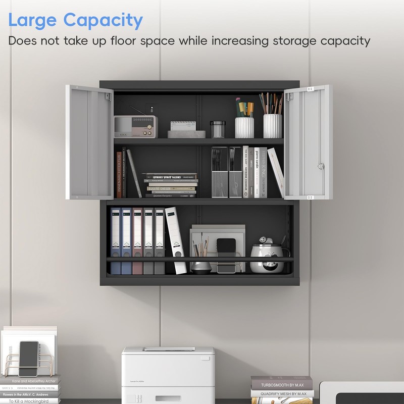 STEELIST Metal Cabinet Wall Mounted, Garage Storage Cabinet Heavy Duty,