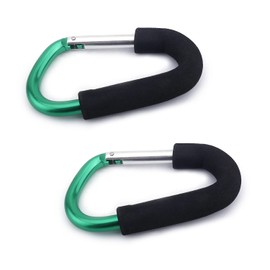 Yinpecly Grocery Bag Handle Holder Handle Carrier Multi Purpose Snap Hook Shopping Bag Hook Set Organizer Accessories, for Small Hook Handbag Tote Storage Bags Green Tone 2pcs