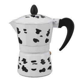 Milk Cow Color Moka Pot Aluminum Coffee Pot Coffee Maker for Home Cafe Outdoor Activities Camping Travel 3 Cups 150ML