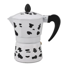Milk Cow Color Moka Pot Aluminum Coffee Pot Coffee Maker for Home Cafe Outdoor Activities Camping Travel 3 Cups 150ML