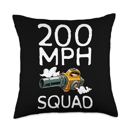 200 MPH Squad Autumn Leaf Blower Throw Pillow