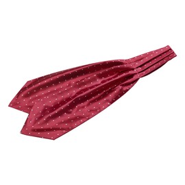 Allegra K Polka Dot Ascot Tie, Scarf, Cravat Tie, Formal Party, Men's, red