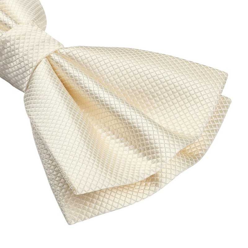 HISDERN Men's Solid Colour Pre-tied Bow Tie Adjustable Tuxedo Bowtie
