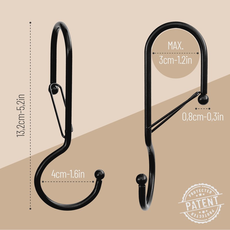 Blau Marité 6 Purse Hanger for Closet. Tote Hanger. S-Shaped