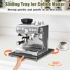 Appliance Slider for Kitchen Appliances,360° Rolling Sliding Tray for Coffee