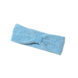 Modassori Women's Fashion Headband Item Name Sophia, Wool Angora Cashmere Plain Blue Trendy Collection 2023